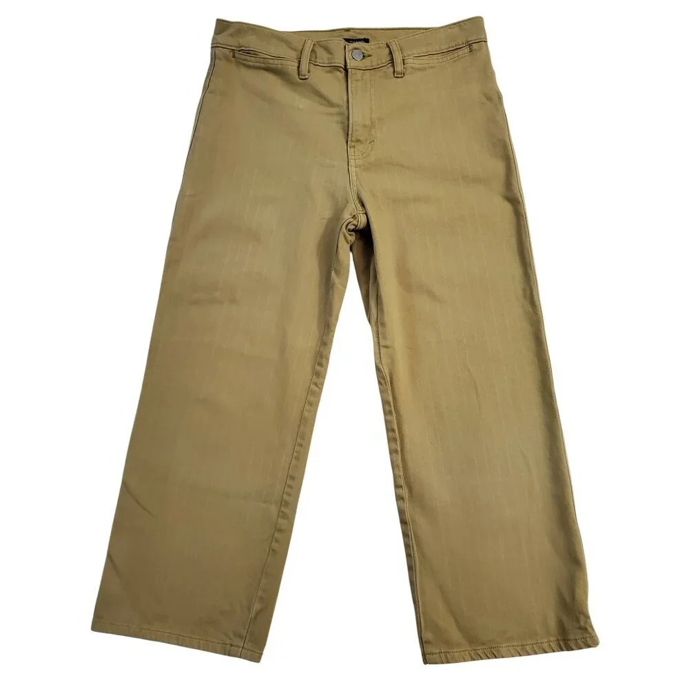 Lucky Brand Mid Rise Crop Wide Leg Jean Color Bronze Mist Size 30 - Picture 6 of 16
